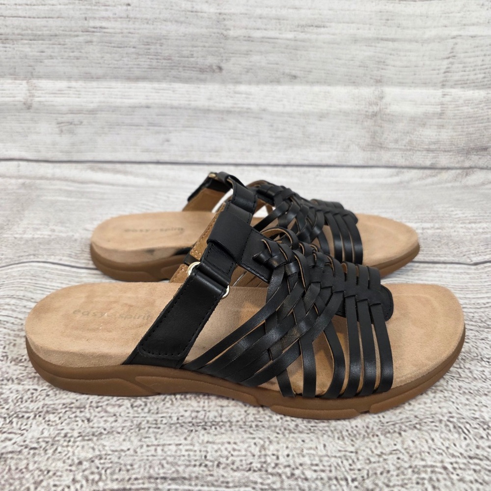 Easy Spirit Mindi Women's Black Strappy Sandals - Picture 6 of 9